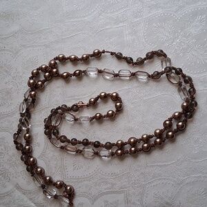 Vintage Talbots long, double-strand bead necklace
